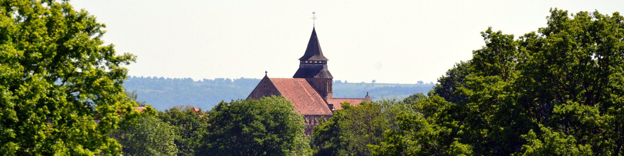 Paysage avec l'église d'Huriel
